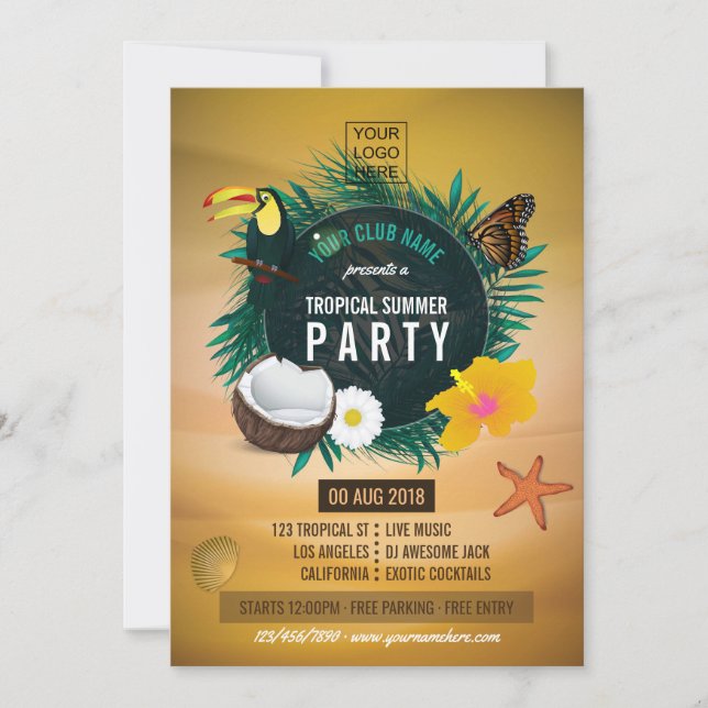 Club/Corporativo Tropical Summer añade foto y logo (Anverso)
