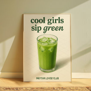 Club de Amantes de Matcha Estético Impresión de Pa