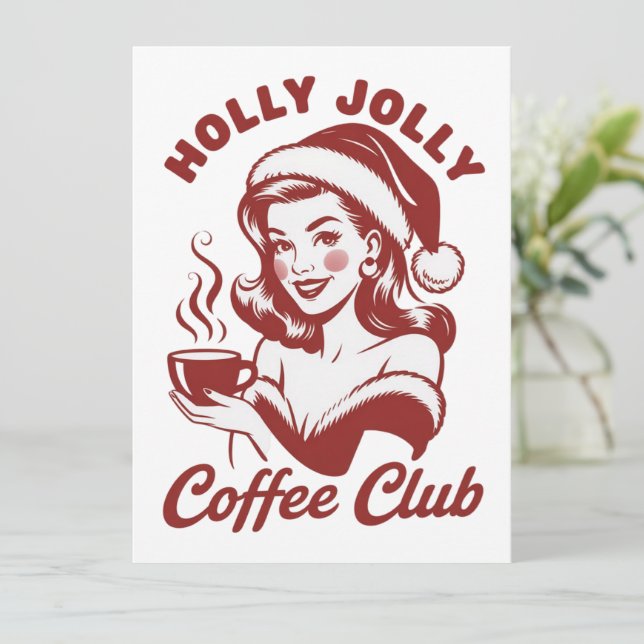 Club de Café Holly Jolly Snarky Navidad Sarcástico (Anverso de pie)