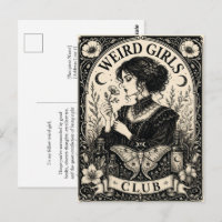 Club de Chicas Raras Tarjeta Postal Art Nouveau Gó