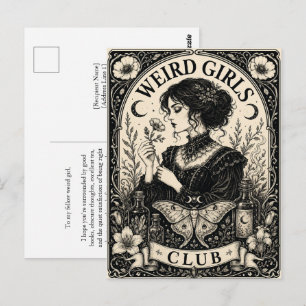 Club de Chicas Raras Tarjeta Postal Art Nouveau Gó