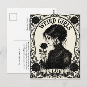Club de Chicas Raras Tarjeta Postal Art Nouveau Gó