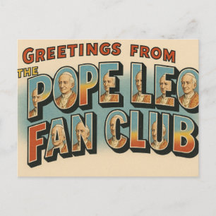 Club de Fans del Papa León Postal Vintage Estilo
