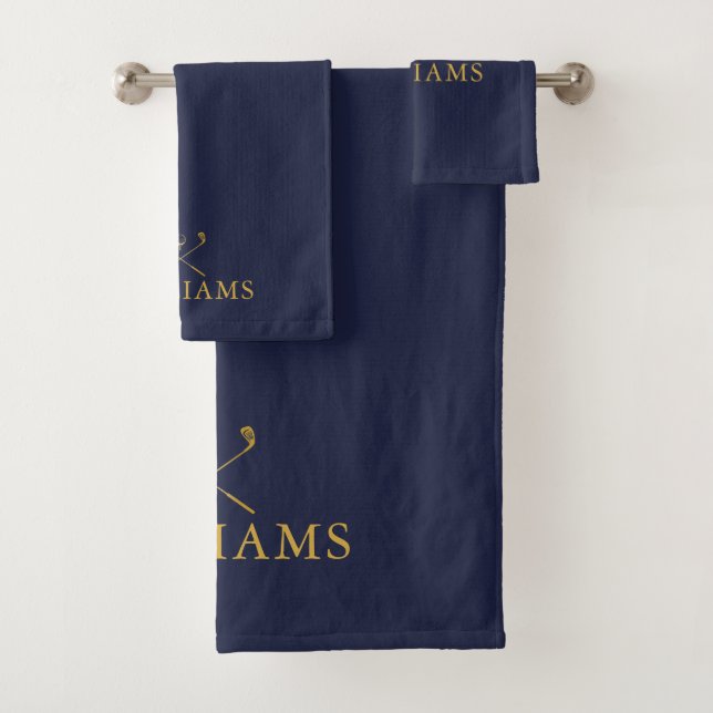 Club De Golf Navy Blue And Gold Personalizado (In situ)