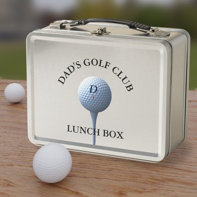 Club de Golf Personalizado Golf Golfing Dad Caja d (⛳ Perfect lunch box for your Golfing Dad. Just add his initial and golf ball number⛳)