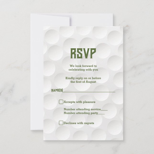 Club de Golf Temático Mitzvah RSVP Card (Anverso)