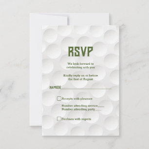 Club de Golf Temático Mitzvah RSVP Card