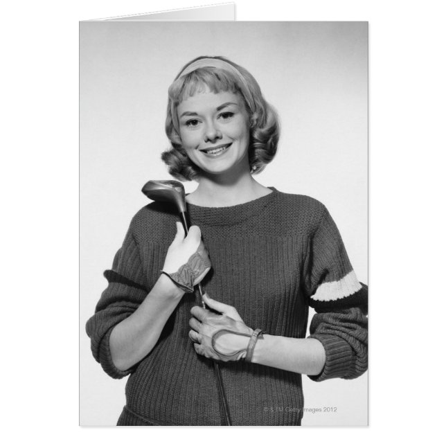 Club de Golf Woman Holding (Frente)