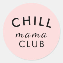 Club de Mamás Cool Calcomanía Rosa Melocotón