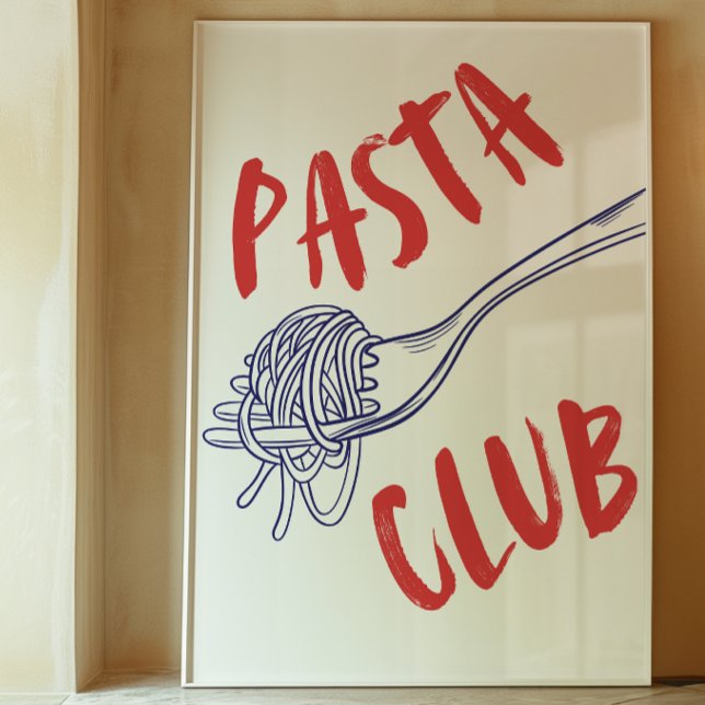 Club de Pasta | Impresión de decoración de cocina  (Subido por el creador)