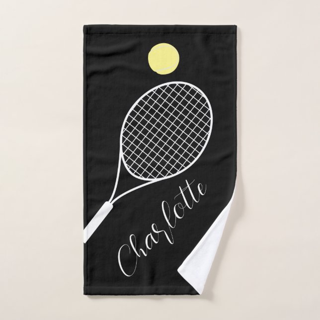 Club de Tenis Elegant Script Name (Toalla de mano)