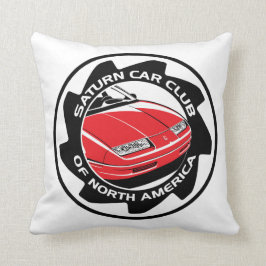 Club del coche de Saturn almohada del cuadrado de