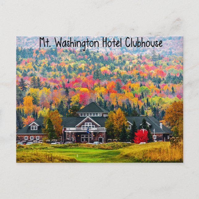 Club del Hotel Washington en la postal de otoño (Anverso)