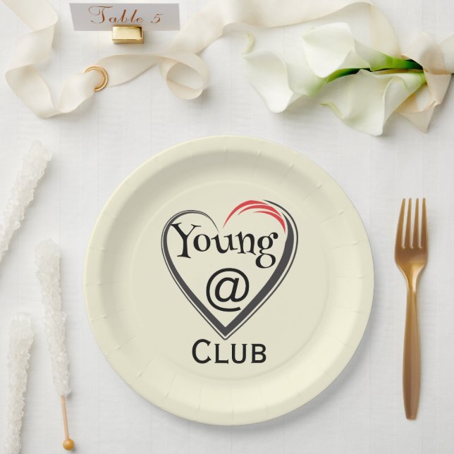 Club Jóvenes de Corazón Plato de Papel (Boda)