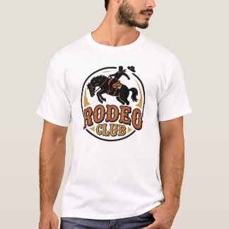Club Rodeo Camisa Vintage Vaquero Caballo Bronco O