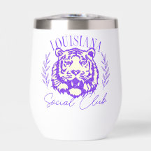 Club social Cute Retro Louisiana Tumbler de vino