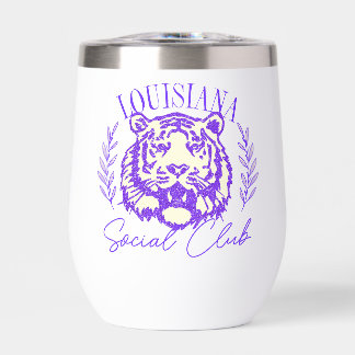 Club social Cute Retro Louisiana Tumbler de vino
