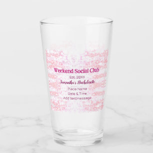 club social del fin de semana rosa brillo despedid