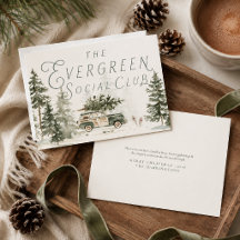 Club Social Evergreen Navidad Vintage