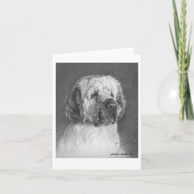 Clumber Spaniel Bella Artes por Glenda S. Harlan (Anverso)