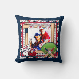 Clúster de béisbol, PERSONALIZADO de almohada del 