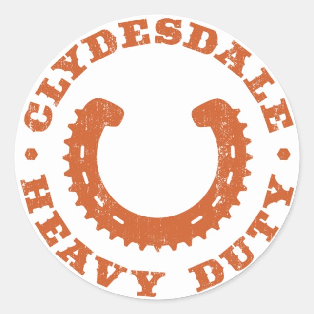 Clydesdale Pegatina del "deber pesado" de la tuber (Anverso)