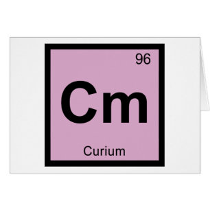 Cm - Química del Curio Símbolo de la Tabla Periódi