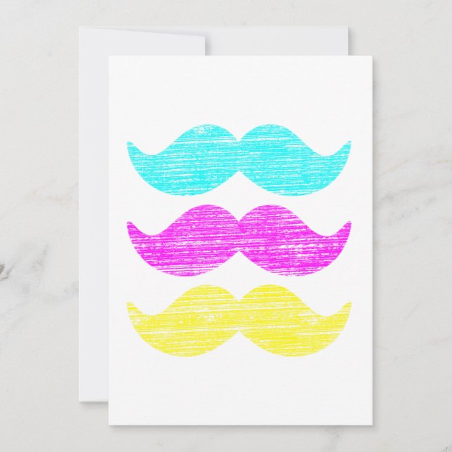 CMY Mustaches (estilo letterpress) (Anverso)