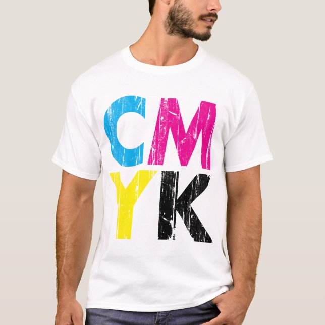 CMYK apenó el tipo apilado camisa (Anverso)