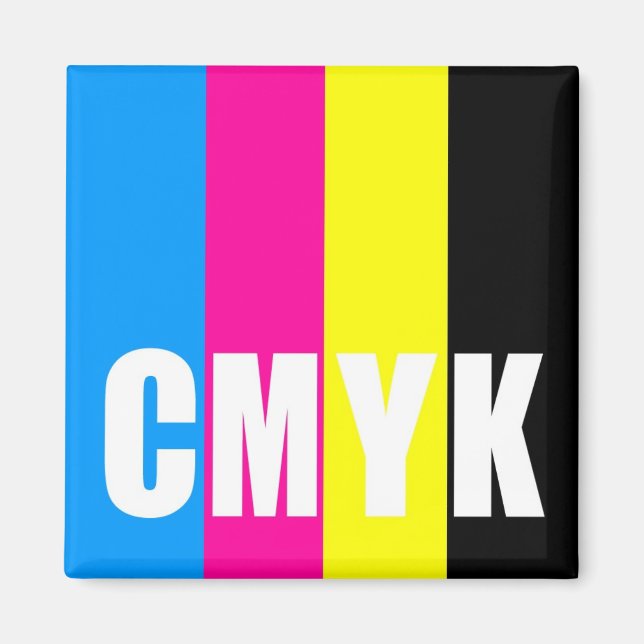 CMYK - imán cuadrado (Frente)