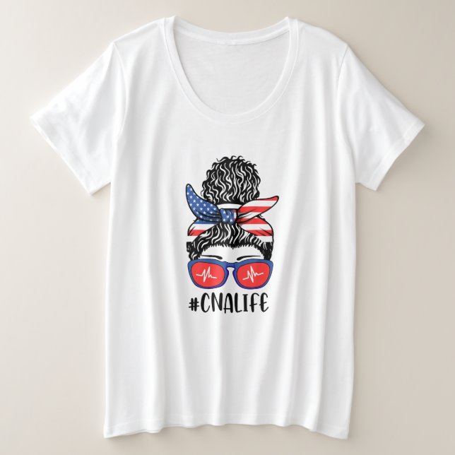 CNA Life Messy Bun CnaLife - Regalo para enfermera (Anverso del diseño)