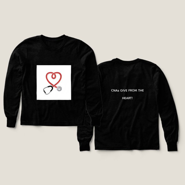 CNAs Give From the Heart Sweat Shirt (Diseño frontal y trasero)