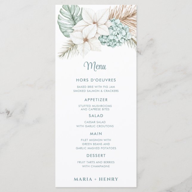 Coastal Beach Christmas Menu (Anverso)