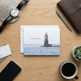 Coastal Lighthouse & Atlantic Ocean Nautical Theme