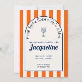 Coastal Spritz Bachelorette Itinerario, Invitación