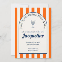 Coastal Spritz Bachelorette Itinerario, Invitación