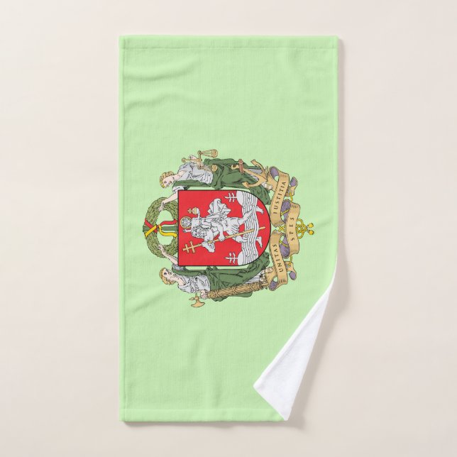 Coat of arms of Vilnius, Lithuania Hand Towel (Toalla de mano)
