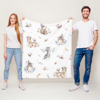 Cobijas de animales del bosque para niños