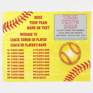 Cobijas Personalizadas de Softbol, Entrenador, Sen
