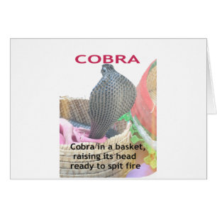 Cobra en una Canasta Lista para Escupir Fuego