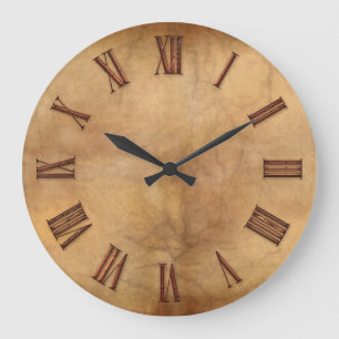 Cobre en reloj de arte moderno de efecto pergamino