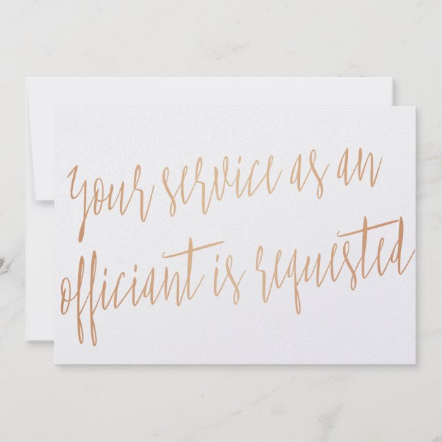 Cobre "Se solicita su servicio como funcionario" (Anverso)