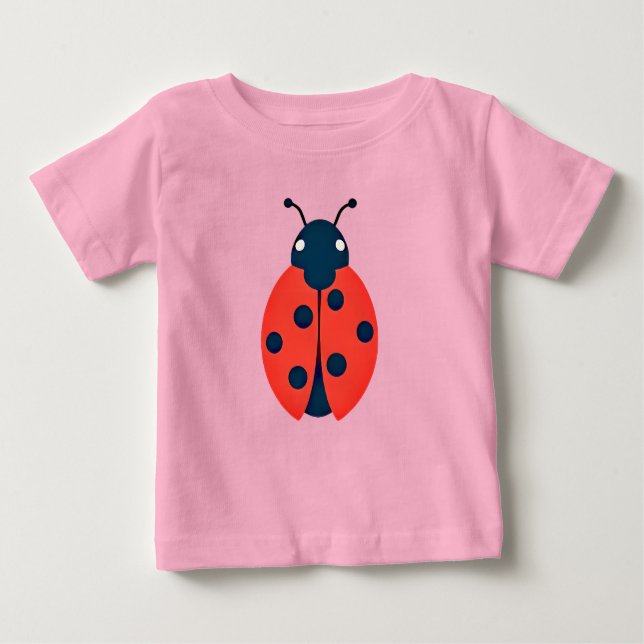 Coccinelle, T-shirt en jersey fin pour bébés  (Anverso)