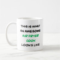 cocción de freidor de aire, taza de café impresion