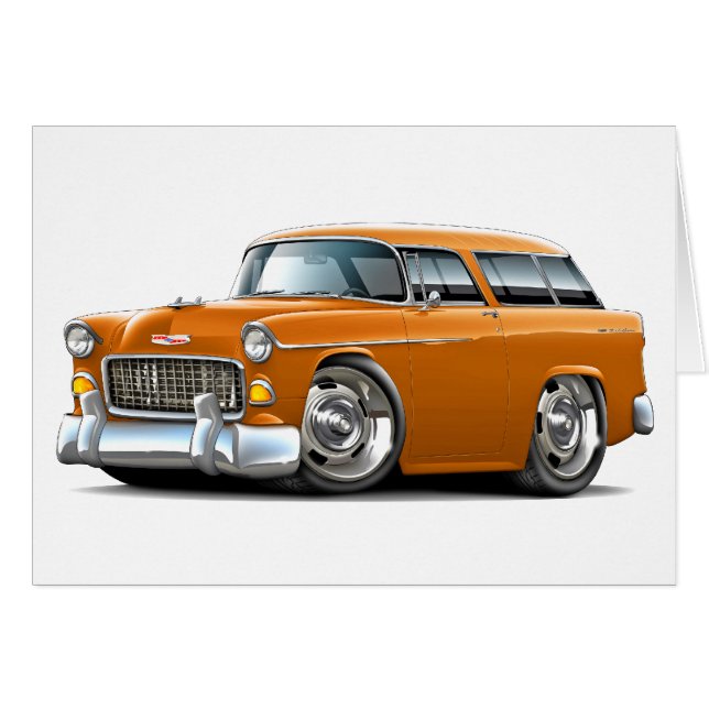 Coche 1955 del naranja del nómada de Chevy (Anverso (Horizontal))