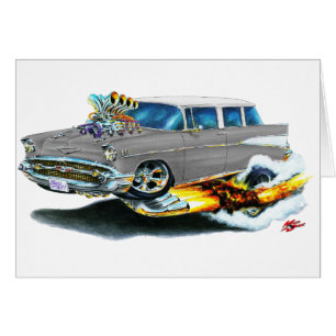 Coche 1957 de la plata del nómada de Chevy