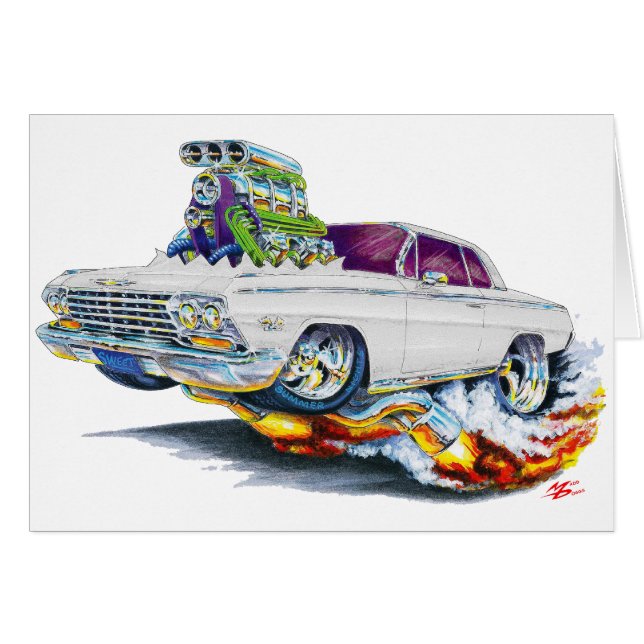 Coche 1962-63 del blanco del impala (Anverso (Horizontal))