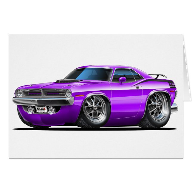 Coche 1970 de la púrpura de Plymouth Cuda (Anverso (Horizontal))