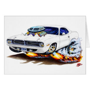 Coche 1970 del blanco de Cuda