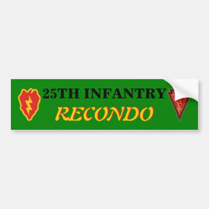 Coche 25to PEGATINA PARA EL PARACHOQUES de la INFANTERÍ